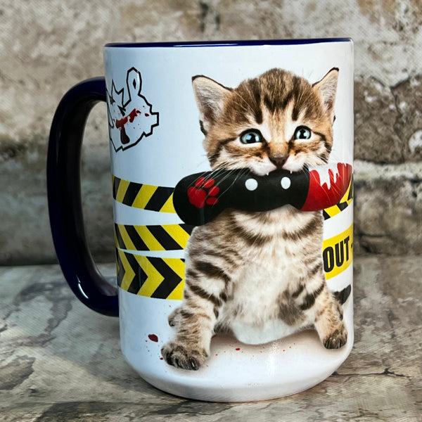 Tabby Kitten Killing it Coffee Mug MrsCopyCat