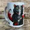 Bloody Knife Black Cat Coffee Mug MrsCopyCat