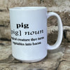 Funny Pig Coffee Mug BACON MrsCopyCat