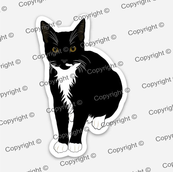 Tuxedo Cat Sticker PICASSO MrsCopyCat