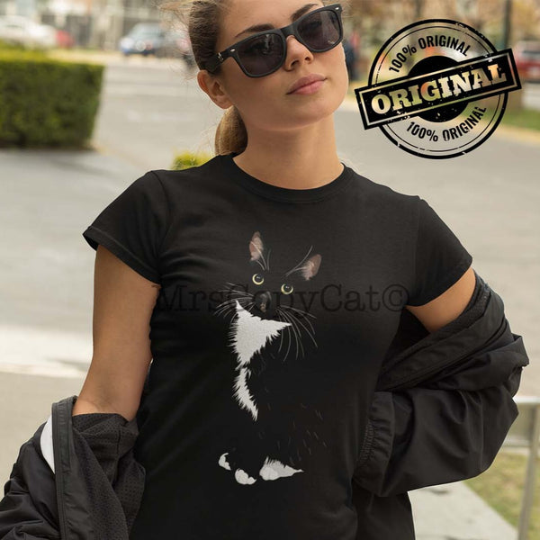 ORIGINAL Tuxedo Cat Women's T-Shirt PALOMA MrsCopyCat