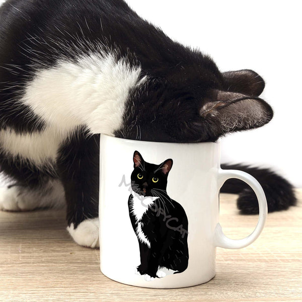 Tuxedo Cat Mug PALOMA MrsCopyCat