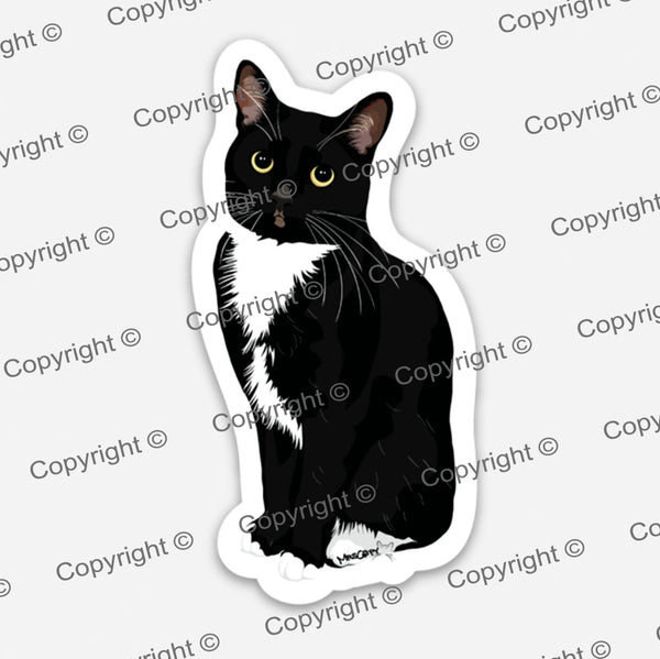 Tuxedo Cat Sticker PALOMA MrsCopyCat