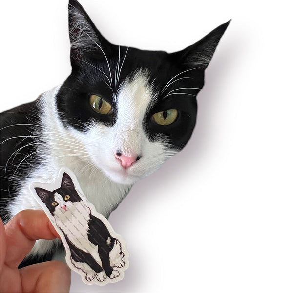 Tuxedo Cat Sticker YUKON MrsCopyCat