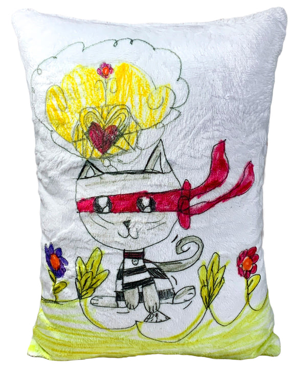 Custom Kids Drawing Pillow MrsCopyCat