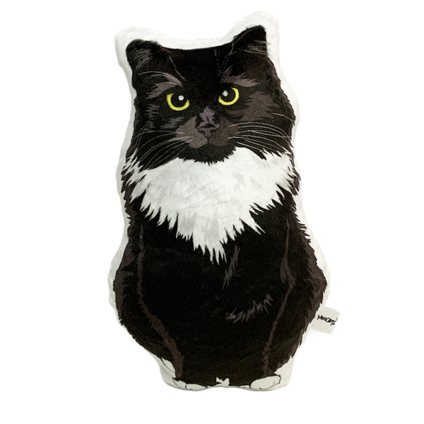 Medium Hair Tuxedo Cat Plush Toy Pillow OREO MrsCopyCat