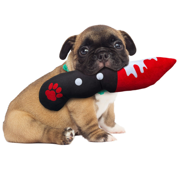 Bloody Knife™ Dog Squeaky & Crinkle Toy MrsCopyCat
